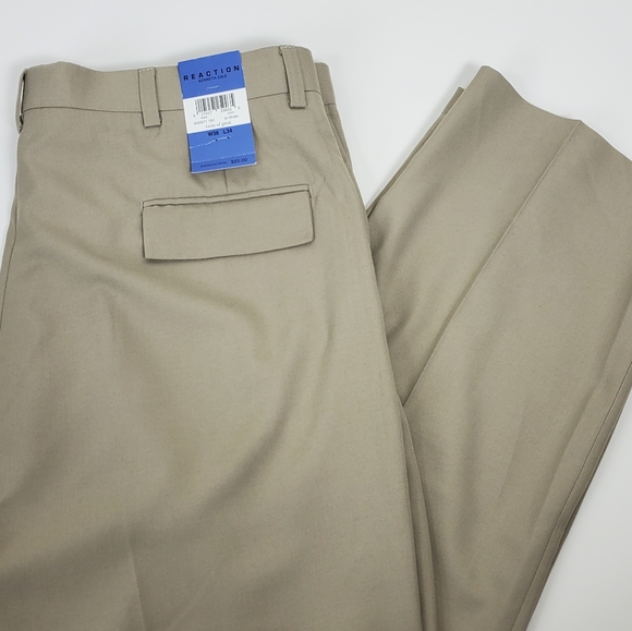 NWT Kenneth Cole Reaction khaki trouser pants 38× 34 - Picture 11 of 13